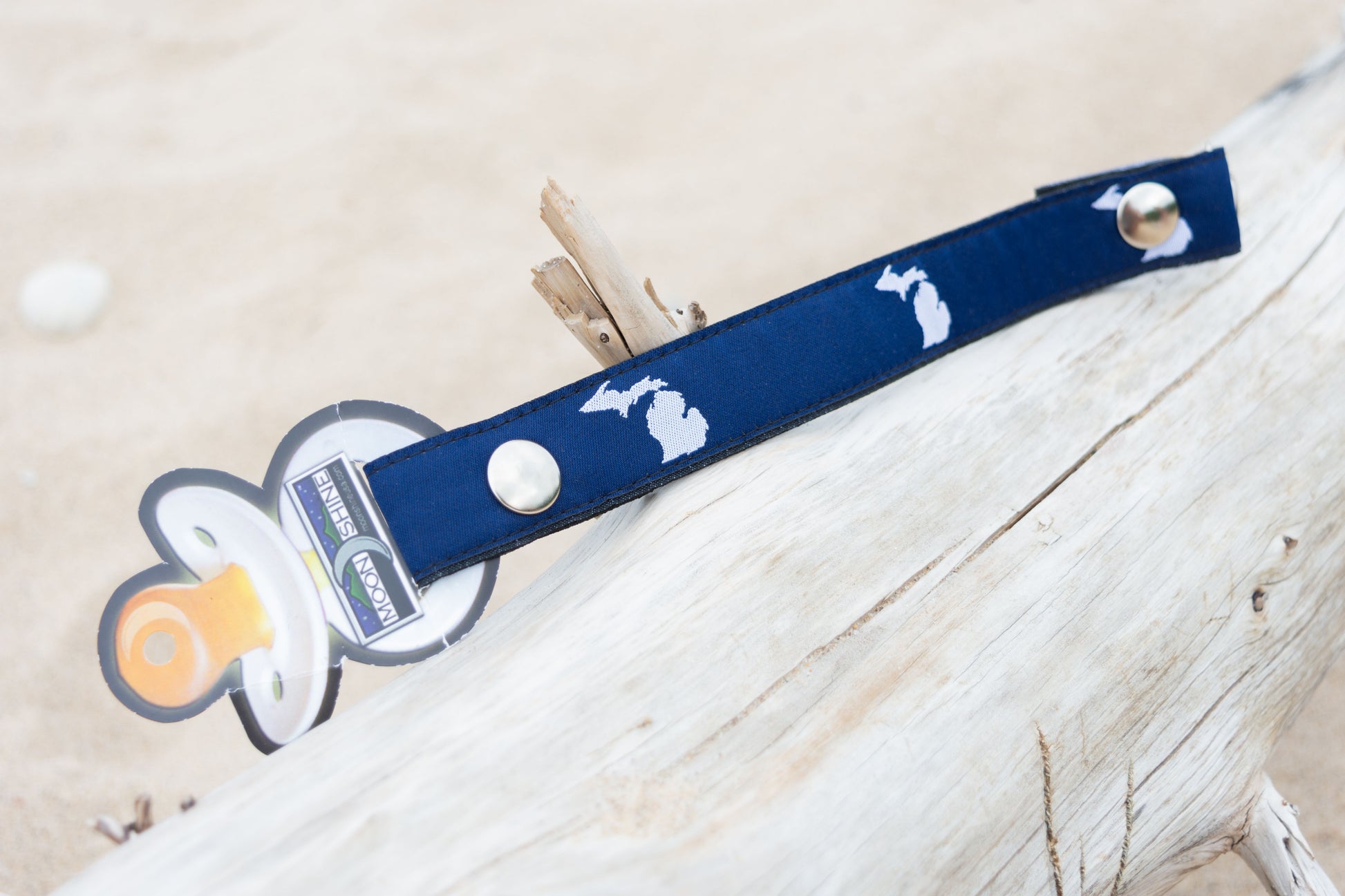 State of Michigan Pacifier Clip Holder