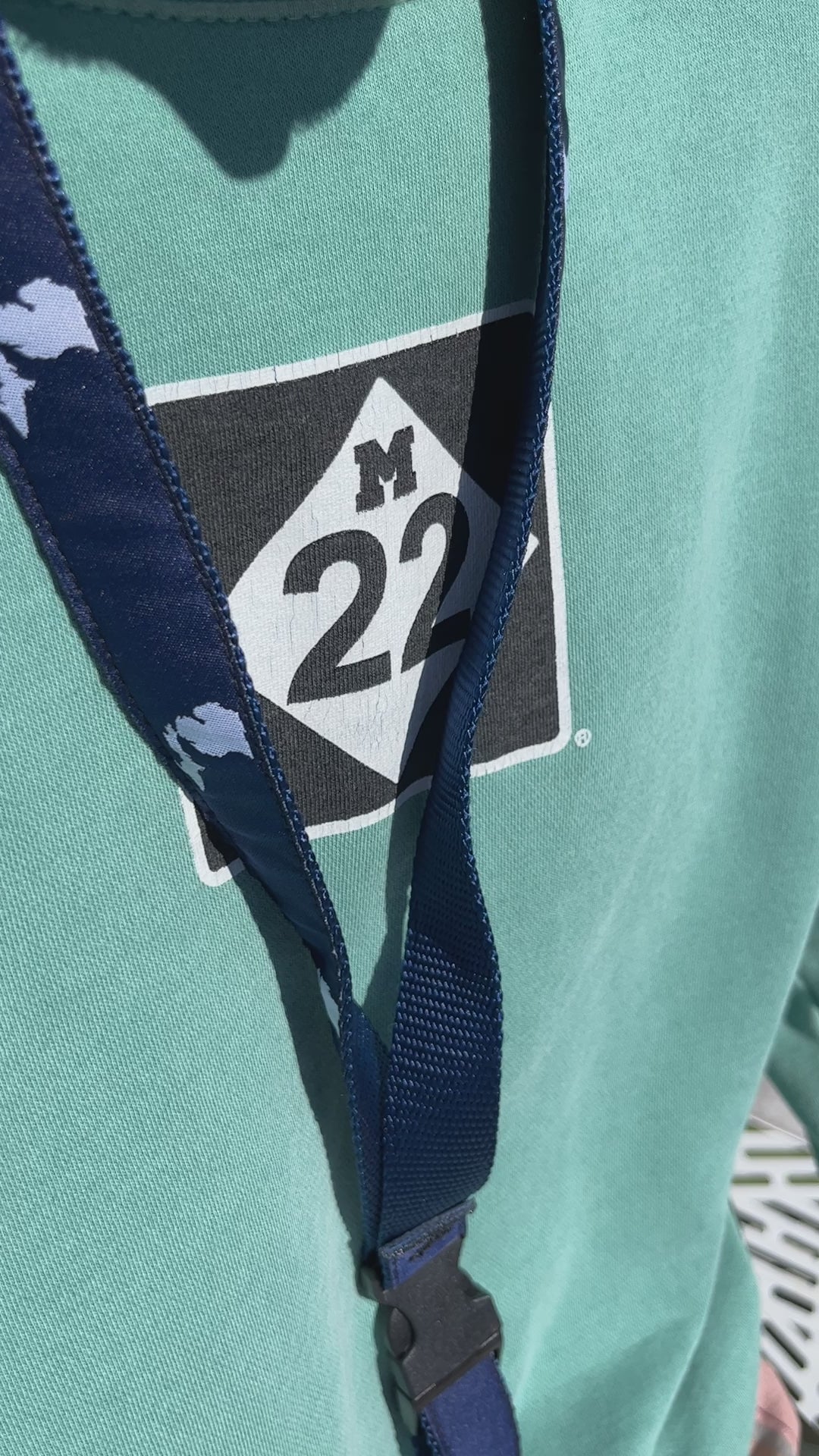 State of Michigan Lanyard with a clip