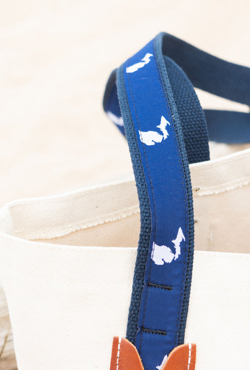 Medium Canvas Tote with State of Michigan Handles